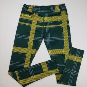 Xlusions Green Bay Plaid Leggings Size Large